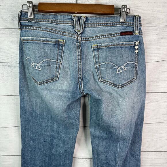 Miss Me Womens size 28 Flare Leg Y2K JP4193NE Gatsby Denim Jeans - Picture 5 of 11